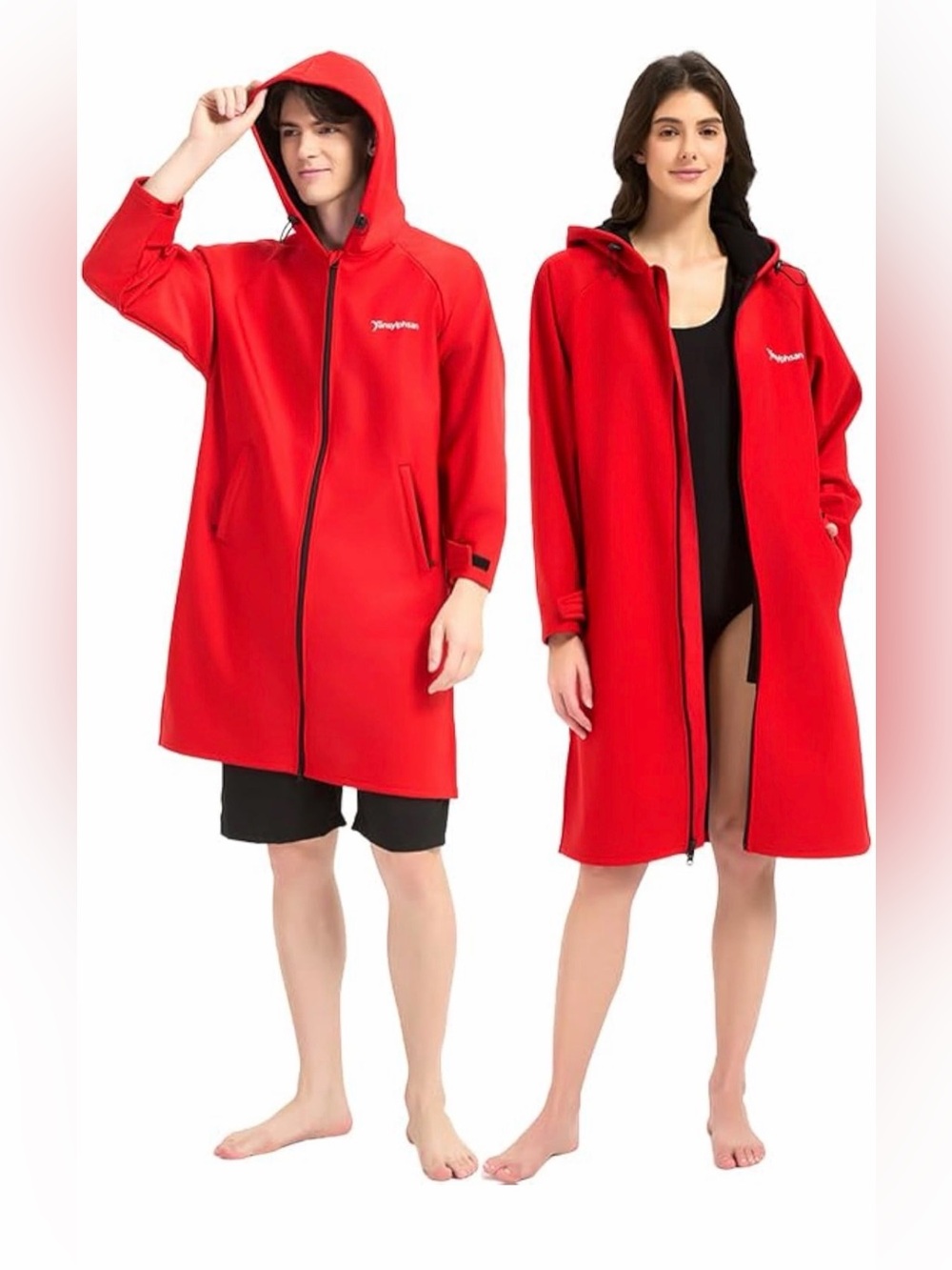 Unisex Adult Coat Swimming Fleece Lined Beach Swim Parka Thermal Waterproof Sz S